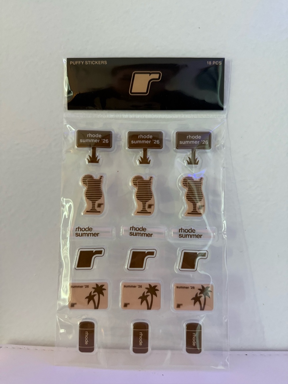 Rhode Limited Edition Brown Puffy Stickers Pack